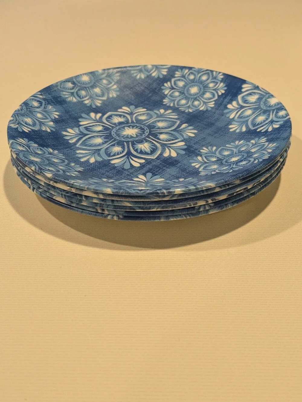 6 Corelle Lisbon Terrace Blue Appetizer Salad Plates, 6.75